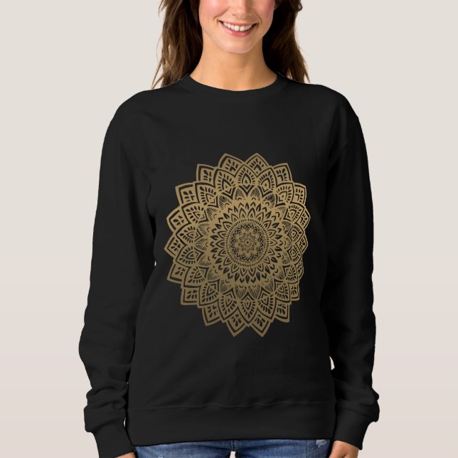 Mandala Guld T Shirt (Framsida)