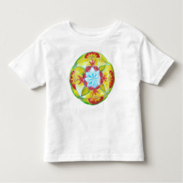 Mandala,Gult Rund hand målad Mandala T Shirt