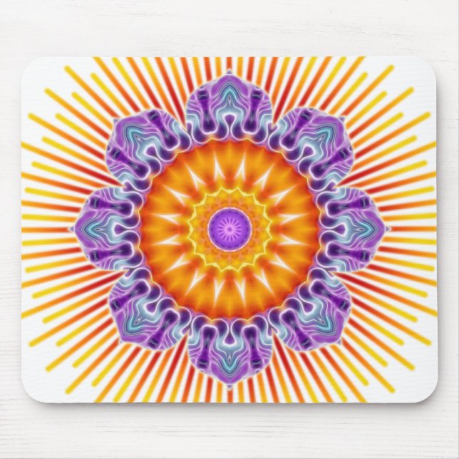 Mandala gult violet musmatta (Framsidan)