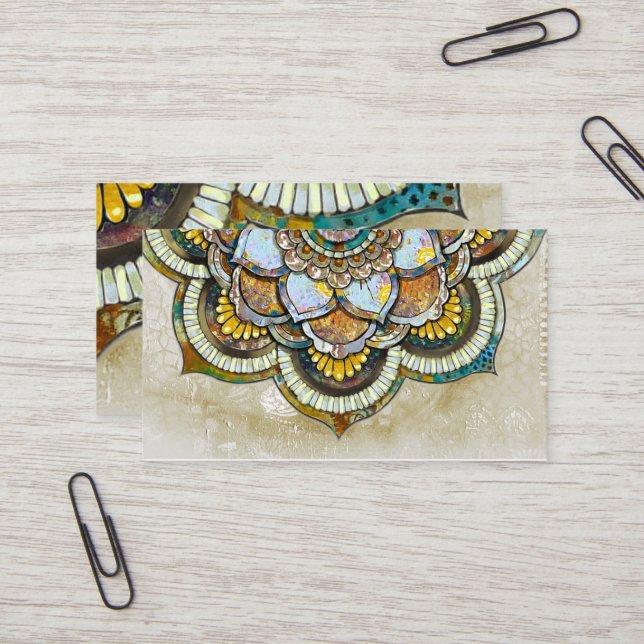 Mandala Happiness Visitkort (Fram/Back In Situ)