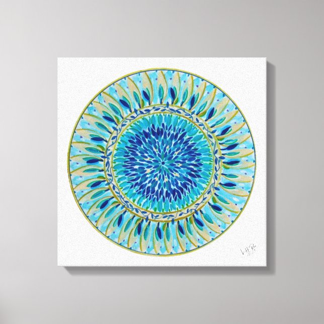 Mandala Harmonia Oceânica Canvastryck (Framsida)
