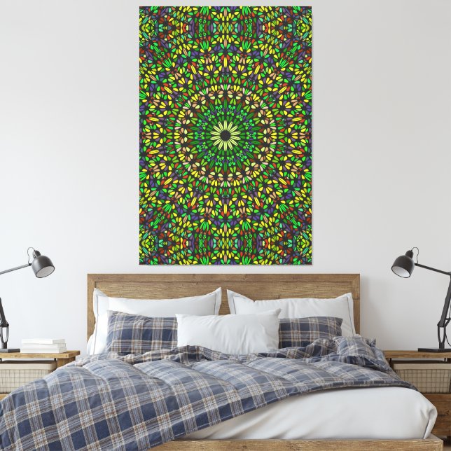 Mandala Harmony – Premium Wrapped Canvas Elegance (Insitu (sovrum))