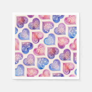 Mandala Heart Mönster Pappersservett