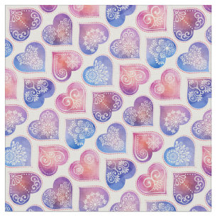 Mandala Hearts Mönster Tyg
