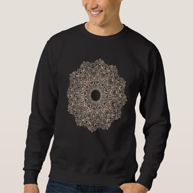 Mandala Helig Fractal Geometry Bra Vibe 6 Lång Ärmad Tröja (Framsida)