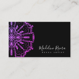 Mandala Henna Konstnär Yoga Macrame Visitenkort Visitkort