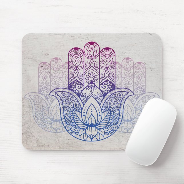 Mandala Henna | Lotus Hand Musmatta (Med mus)