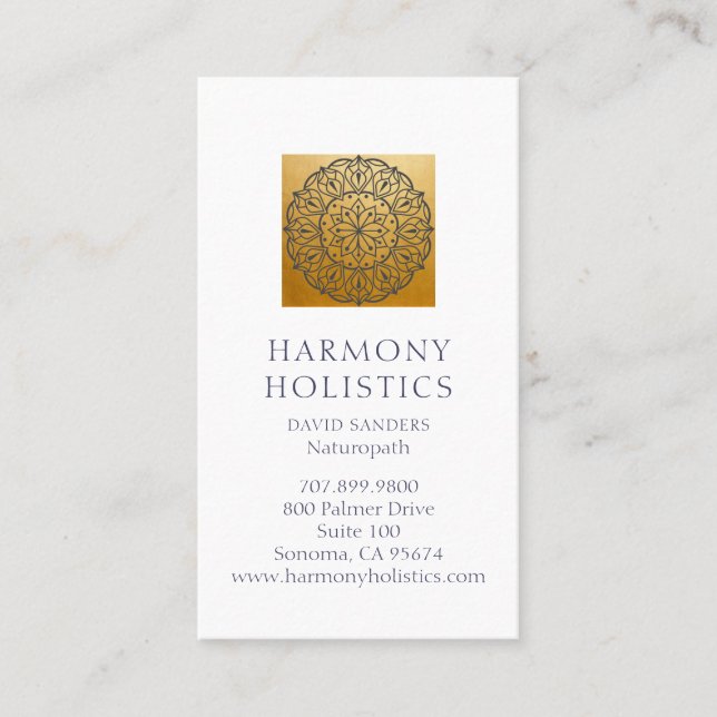 Mandala Holistic Health Affärskort Visitkort (Framsida)