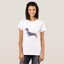 Mandala Hund Basic T-Shirt, White