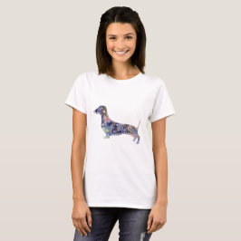 Mandala Hund Basic T-Shirt, White T-shirt