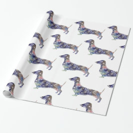 Mandala Hund, Dachshund Glossy Wrapping Papper Presentpapper