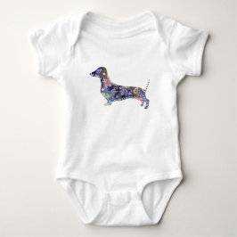 Mandala Hund Jersey Bodydräkt, White Tröja