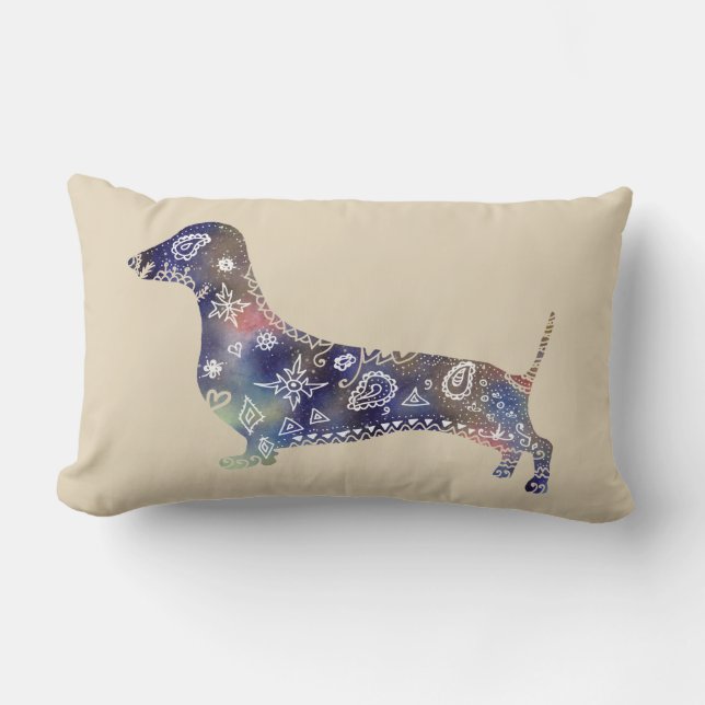 Mandala Hund Lumbar Cushion Lumbarkudde (Framsida)