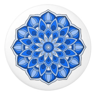 Mandala i blått knopp