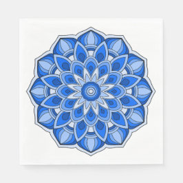 Mandala i blått pappersservett