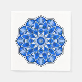 Mandala i blått pappersservett