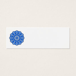 Mandala i blått profilkort litet visitkort
