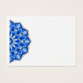 Mandala i blått profilkort visitkort