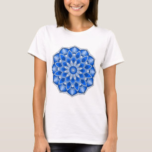 Mandala i blått t shirt