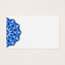 Mandala i blått visitkort