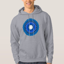 Mandala i Blue Hoodie Sweatshirt eller T-Shirt