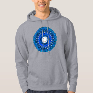 Mandala i Blue Hoodie Sweatshirt eller T-Shirt