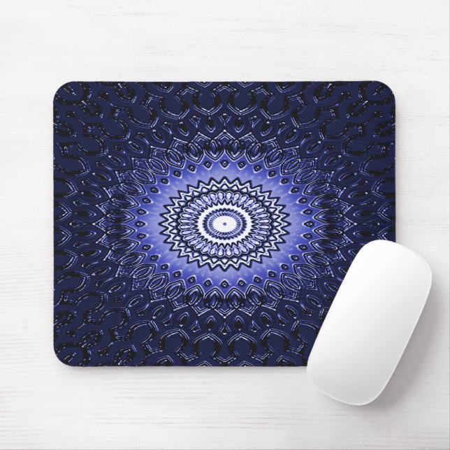 Mandala i Blue..... Musmatta (Med mus)