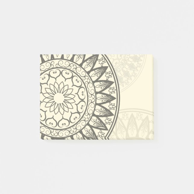 Mandala i mjuk gult post-it block (Framsida)