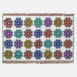 Mandala i olika färg filt