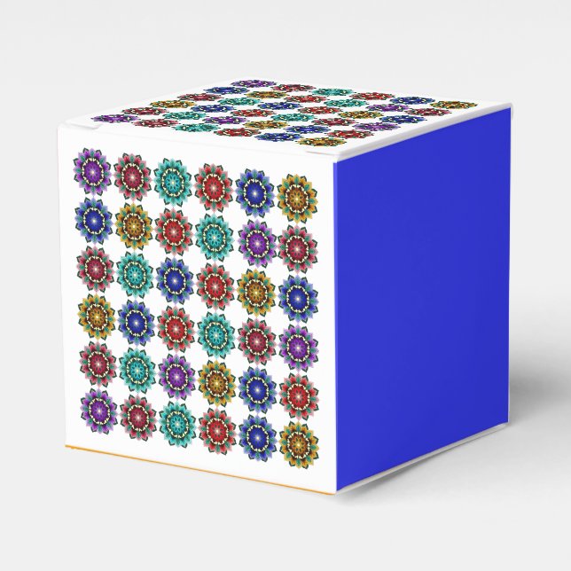 Mandala i olika färg-förmånslådor presentaskar (Framsidan Sidan)