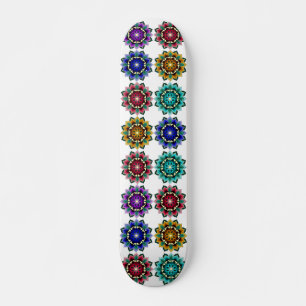 Mandala i olika färg mini skateboard bräda 18,5 cm