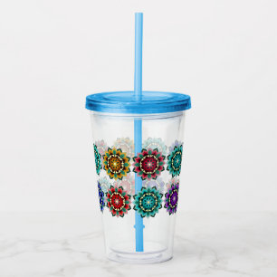Mandala i olika färg take away mugg