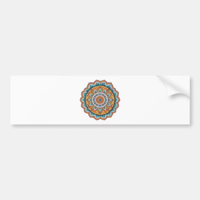 mandala i olika färger bildekal (Framsidan)