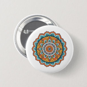 mandala i olika färger knapp