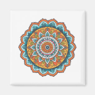 mandala i olika färger magnet