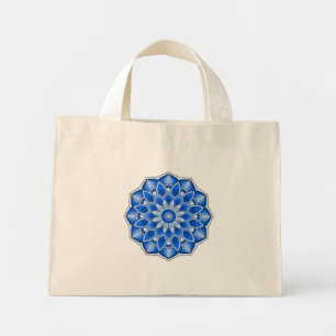 Mandala in blue Tote Bag Mini Tygkasse
