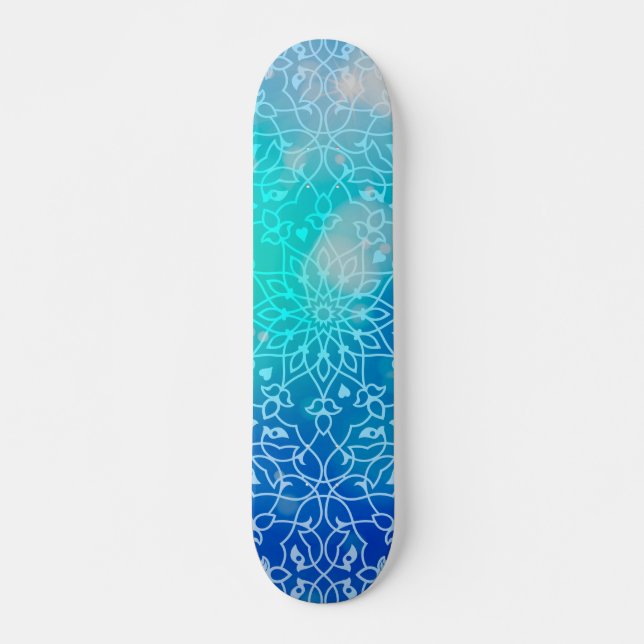Mandala inspiration 10 mini skateboard bräda 18,5 cm (Framsida)