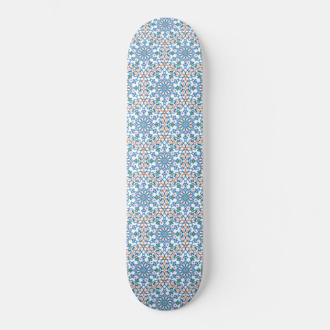Mandala inspiration 3 mini skateboard bräda 18,5 cm (Framsida)