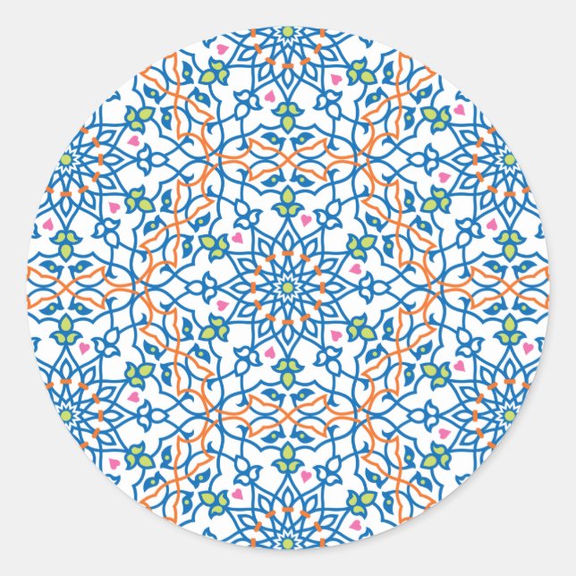 Mandala inspiration 3 runt klistermärke (Framsida)