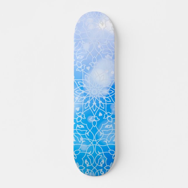 Mandala inspiration 8 mini skateboard bräda 18,5 cm (Framsida)