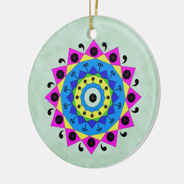 Mandala Julgransprydnad Keramik (Vänster)