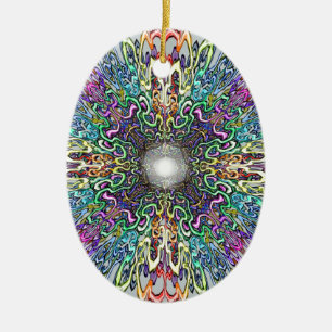 Mandala Julgransprydnad Keramik