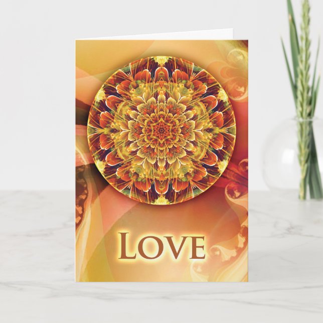 Mandala julkort med Runi-offert Kort (Framsida)