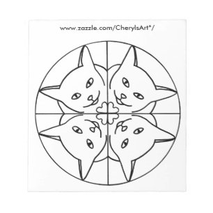 Mandala Kaleidoscope Cats Coloring Anteckningsbloc Anteckningsblock