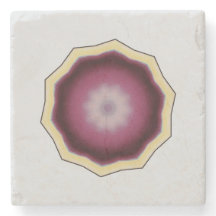 Mandala Kaleidoscope Design Lila på Grått