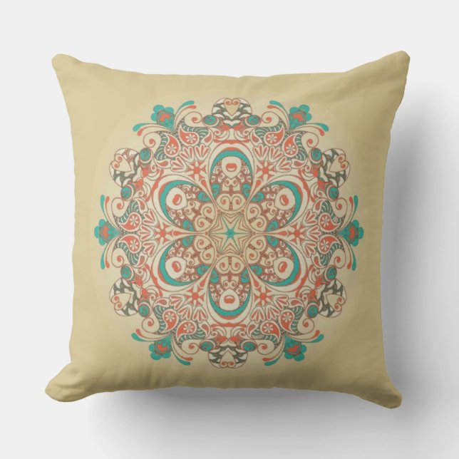 Mandala Kaleidoscope Mandala - Pillow Kudde (Framsida)