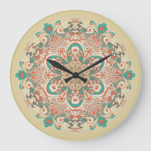 Mandala Kaleidoscope - Wallklocka Stor Klocka