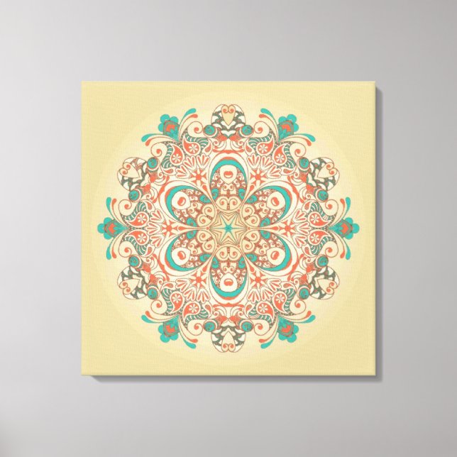 Mandala Kalejdoskop - Lindad Canvas (Framsida)