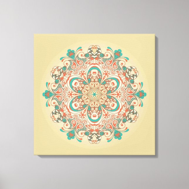 Mandala Kalejdoskop - Lindad Canvas (Framsida)