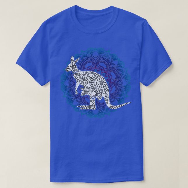 Mandala Kangaroo T Shirt (Design framsida)